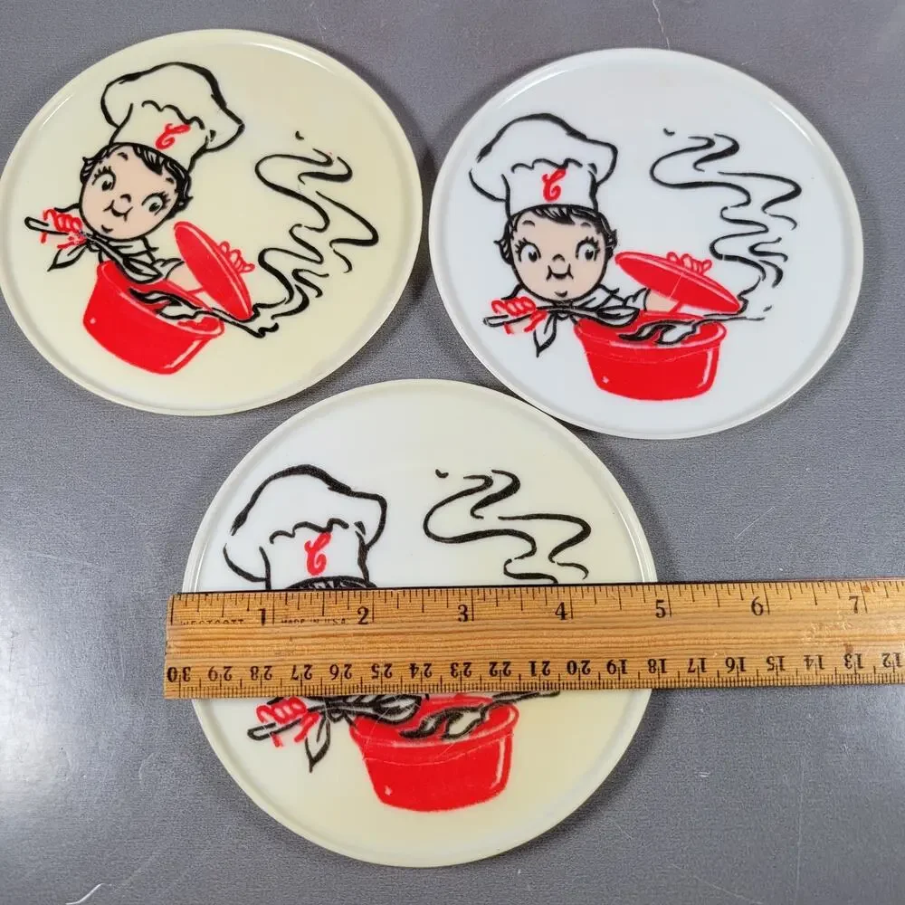 Vintage Campbell’s Soup Playset Cups and Plates Set of 7 (4 Cups, 3 Plates)